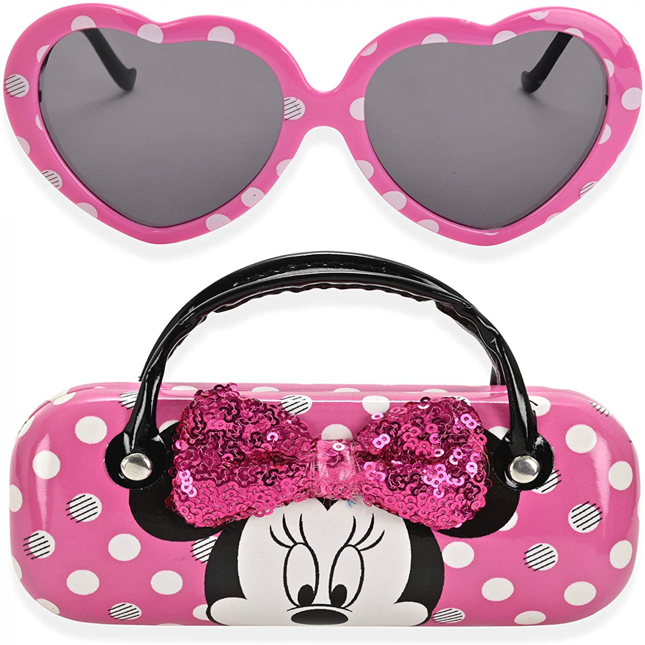 Disney Minnie Mouse Kid's Sunglasses with Handle Carrier Pouch